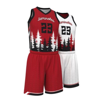 KyzoFire Custom Digital Printed Polyester Basketball Uniform Kit – Personalized Team Jersey & Shorts