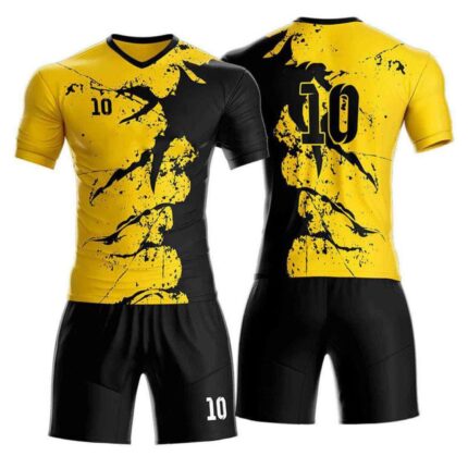 KyzoFire Fully Custom Sublimated Polyester/Spandex Football Uniform & Team Kit – Personalized Athletic Jersey & Shorts Set for Clubs & Academies