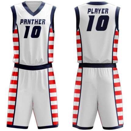 KyzoFire Custom Digital Printed Polyester Basketball Uniform Kit – Personalized Team Jersey & Shorts