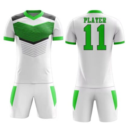 KyzoFire Fully Custom Sublimated Polyester/Spandex Football Uniform & Team Kit – Personalized Athletic Jersey & Shorts Set for Clubs & Academies
