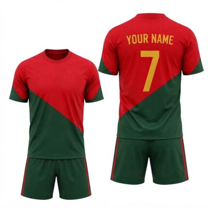 KyzoFire Fully Custom Sublimated Polyester/Spandex Football Uniform & Team Kit – Personalized Athletic Jersey & Shorts Set for Clubs & Academies