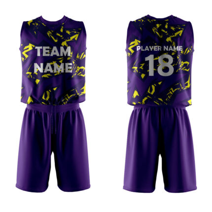 KyzoFire Custom Digital Printed Polyester Volleyball Uniform Kit – Personalized Team Jersey & Shorts