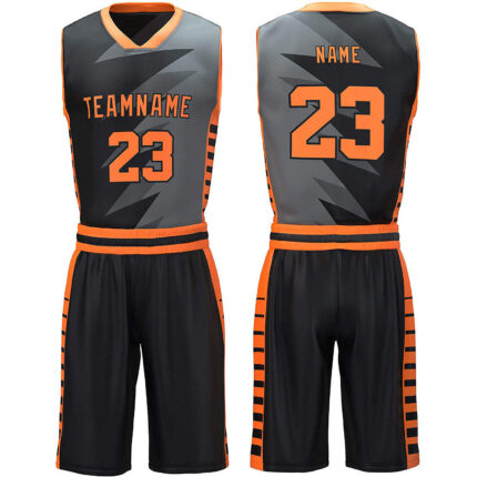 KyzoFire Custom Digital Printed Polyester Basketball Uniform Kit – Personalized Team Jersey & Shorts