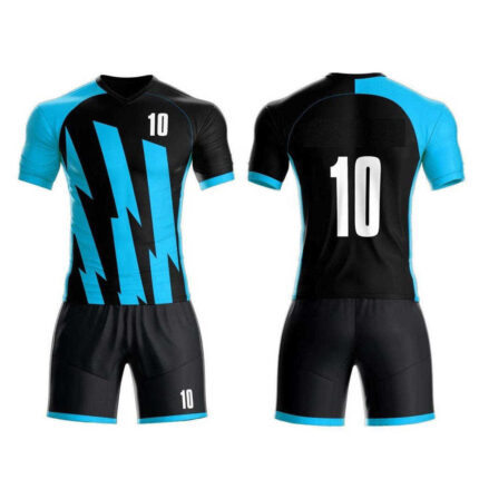 KyzoFire Fully Custom Sublimated Polyester/Spandex Football Uniform & Team Kit – Personalized Athletic Jersey & Shorts Set for Clubs & Academies