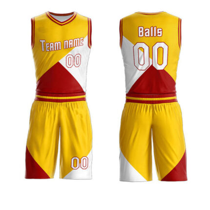 KyzoFire Custom Digital Printed Polyester Basketball Uniform Kit – Personalized Team Jersey & Shorts