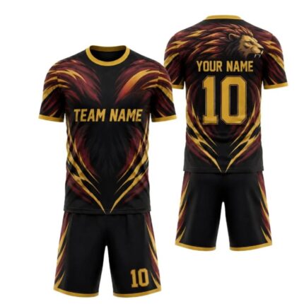 KyzoFire Fully Custom Sublimated Polyester/Spandex Football Uniform & Team Kit – Personalized Athletic Jersey & Shorts Set for Clubs & Academies