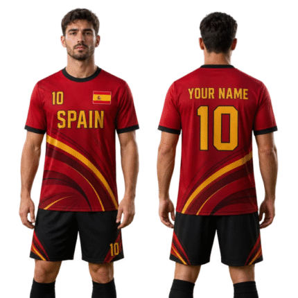 KyzoFire Fully Custom Sublimated Polyester/Spandex Football Uniform & Team Kit – Personalized Athletic Jersey & Shorts Set for Clubs & Academies
